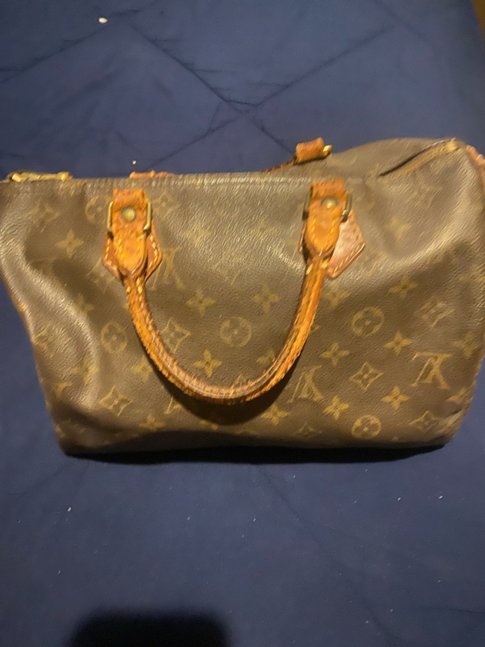 Louis Vuitton Monogram Canvas Satchel in Brown and Tan vintage Used.